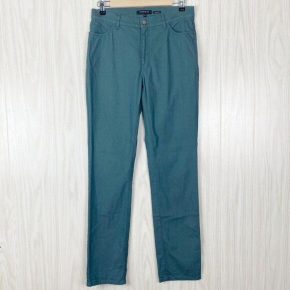 Lafayette 148 | Blue / Green Thompson Style Straight Leg Pant Size 6 - Picture 1 of 7